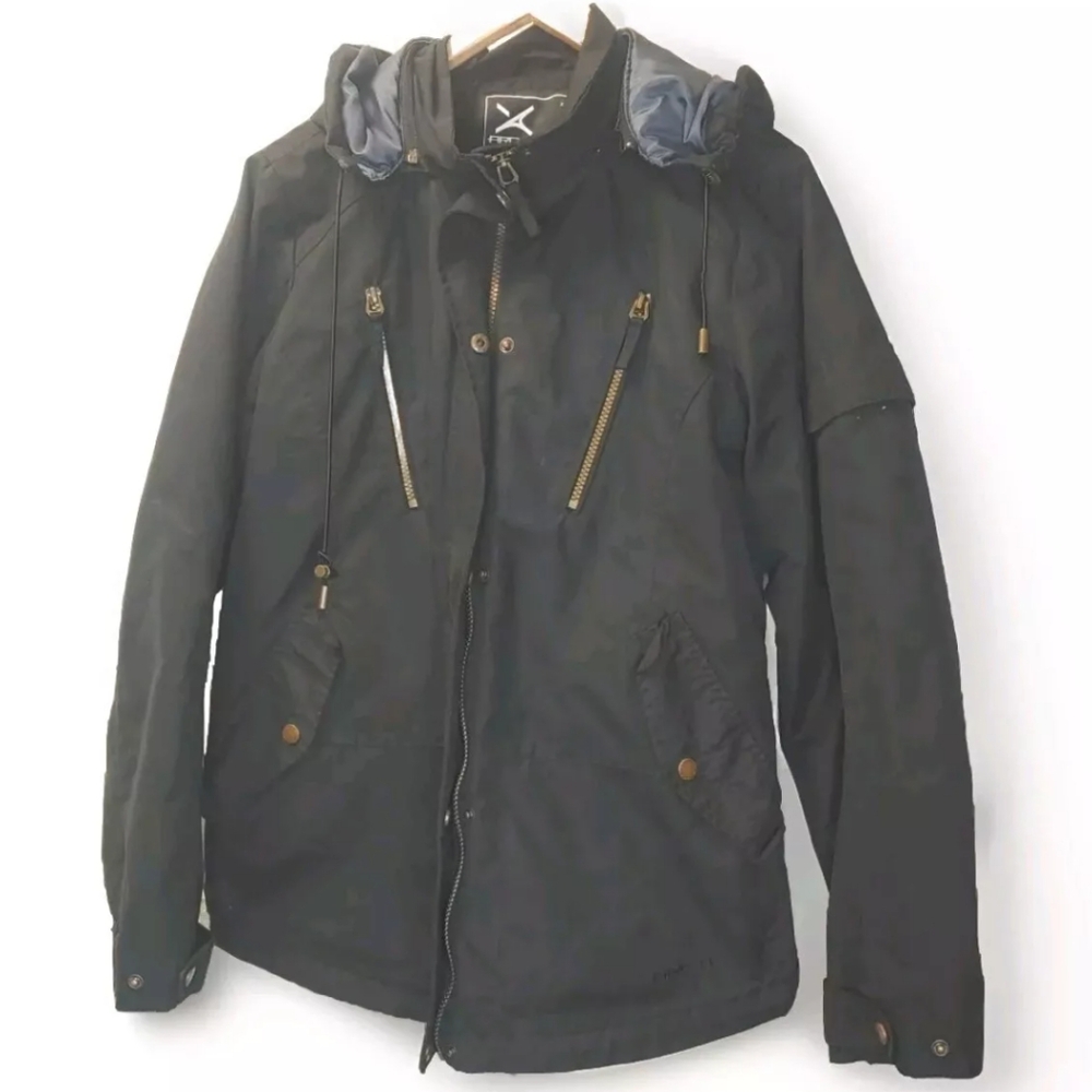Arctix Snow Ski Winter Parka Jacket Coat Woman XL Black Canvas Gorp